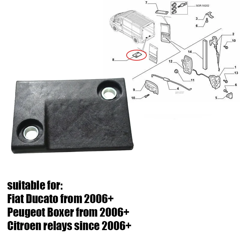 

For Fiat Ducato Peugeot Boxer Relay 2006- 2014 -2019 Door Surface Under Rear Plate Left Right