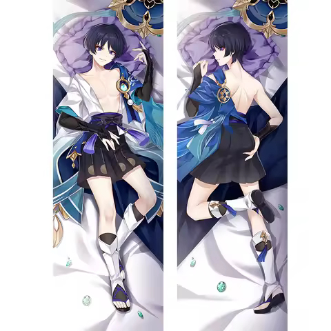 Anime Game Genshin Impact Balladeer Wanderer Dakimakura Hugging Body Pillow Case Scaramouche Otaku Pillowcase Cushion Cover