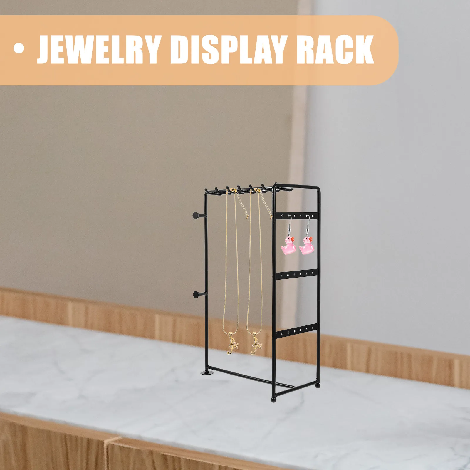 

Earring Display Stand Iron Jewelry Holder Organizer Desktop Jewelry Rack Stable Earring Organizer Display for Home Store