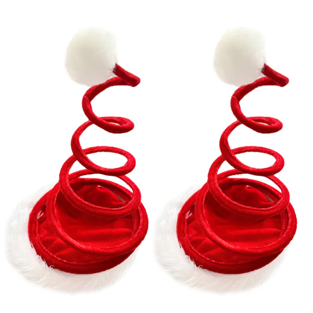 

2Pcs Funny Christmas Santa Hat Spring Party Favor Xmas Costume Hat Decoration Santa Hats Christmas Hats Party Favor