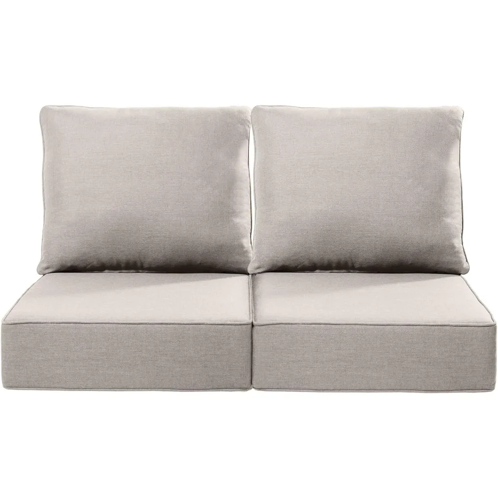 

6" Outdoor Seat Cushions 24x24 in - Set of 2 Water Resistant Patio Chair Comfortable Cushion for Porch Set Rattan Dining Rocker