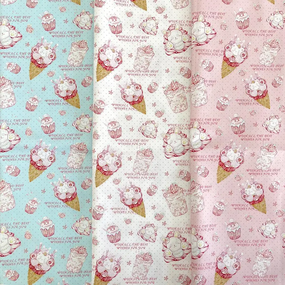 

Кролик, мороженое, милое платье Лолиты, ткань, сумка ручной работы, материалы для ручного учета, детская юбка, размер 50x150 см