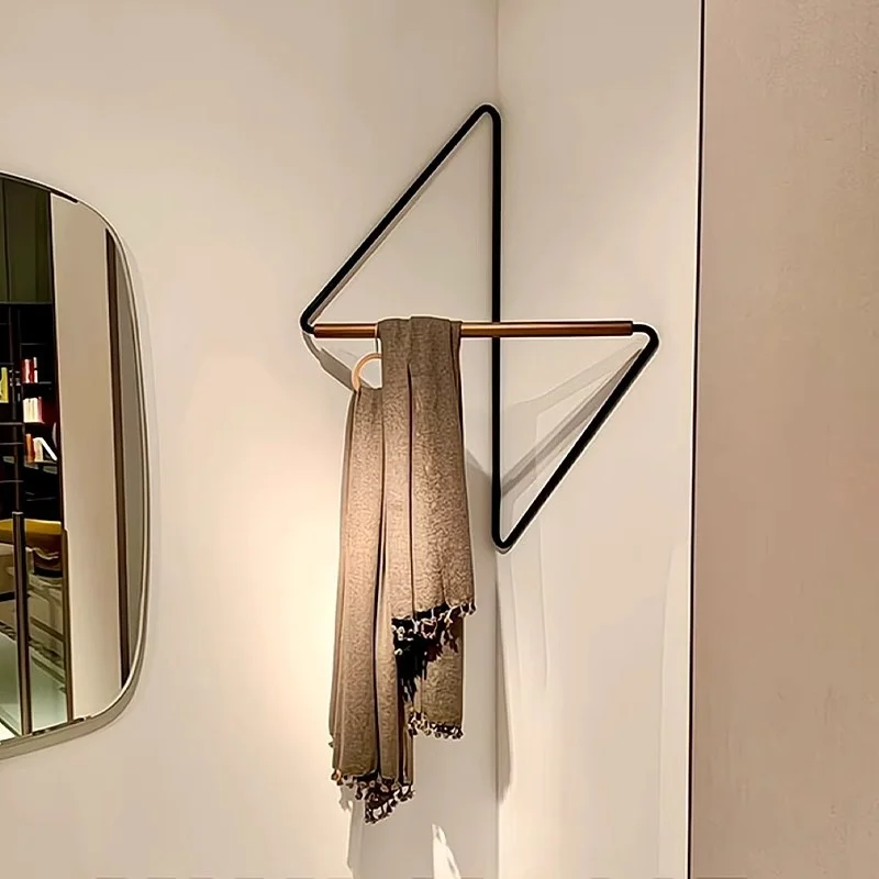 

Угловой компактный полотенце Ra, сверление не требуется, настенный держатель для одежды, многоцелевой органайзер для спальни