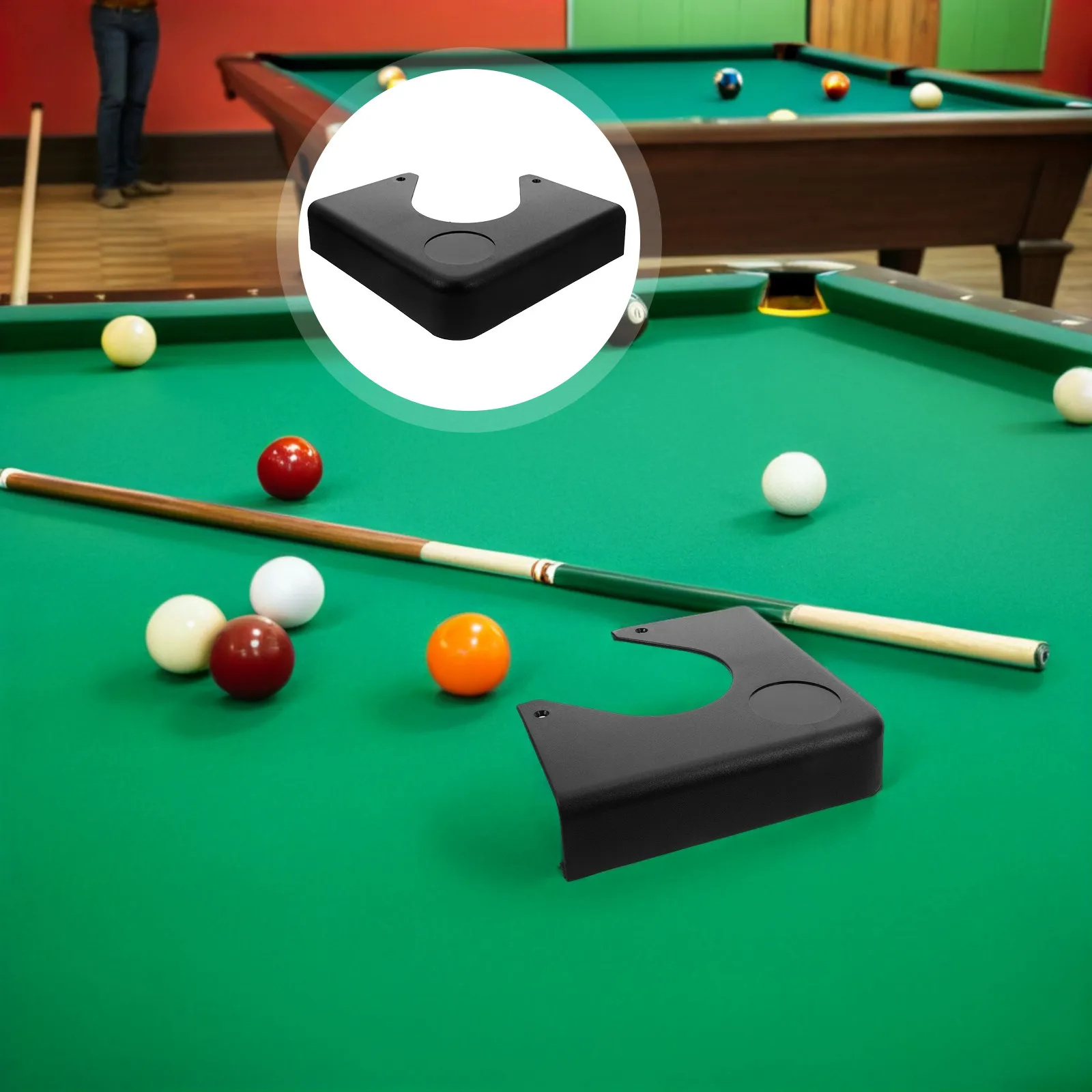

2Pcs Corner Plate for Billiard Table - Black Plastic Corner Guard - Pool Table Accessories with Abrasion Resistance and Seamless