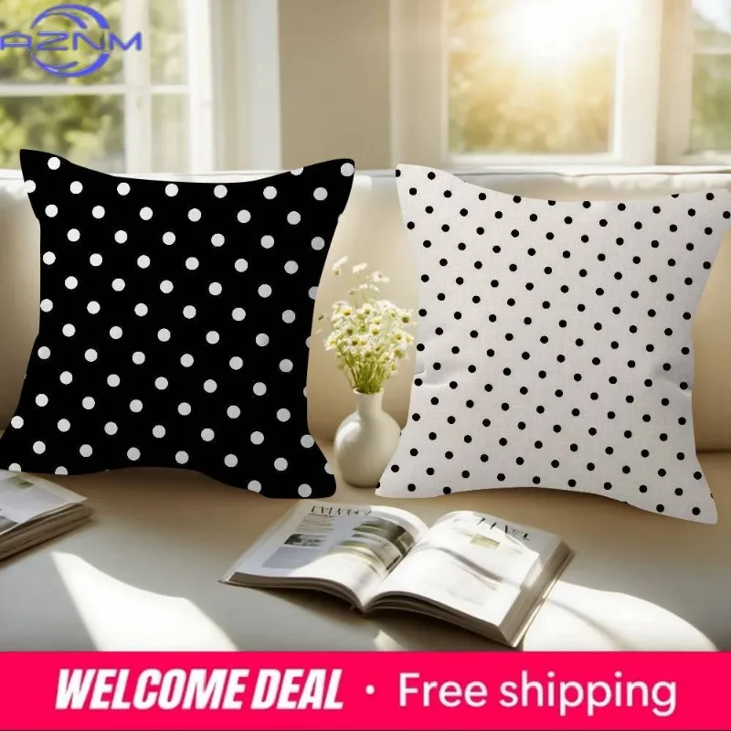 Fashion Polka Dot Figure  Pillow Cover Design cushion Cover decor Holiday Decorati