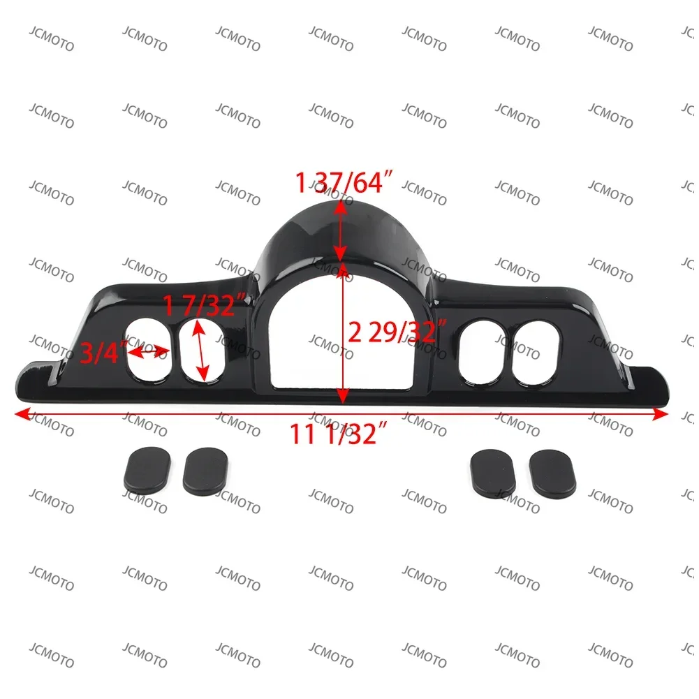 

For Harley Street Electra Glide 1996-2013 Glossy Black Motorcycle Fairing Switch Panel Dash Accent Cover