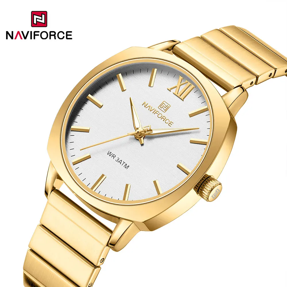 

NAVIFORCE Women Casual Watch Fashion Quartz Woman Wristwatches Top Design Ladies Gift Stainless Steel Bracelet relogio Feminino