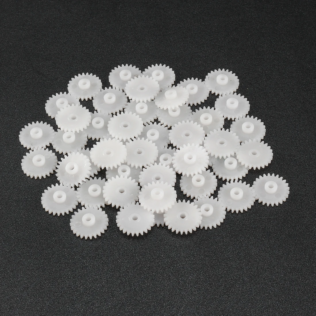 50Pcs 20/22/24/26/28 Teeth 2mm Hole Diameter Plastic Gear 202A 222A 242A 262A 282A Motor Gears Toy Accessories for DIY Car Robot