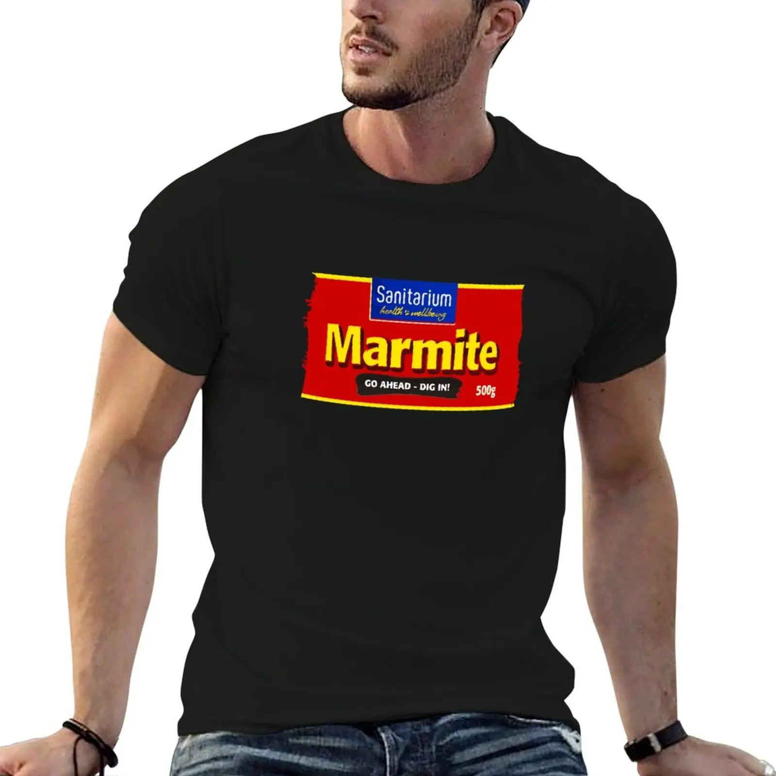 

New Zealand Sanitarium Marmite design T-Shirt man t shirt designer t shirt man casual T-Shirt