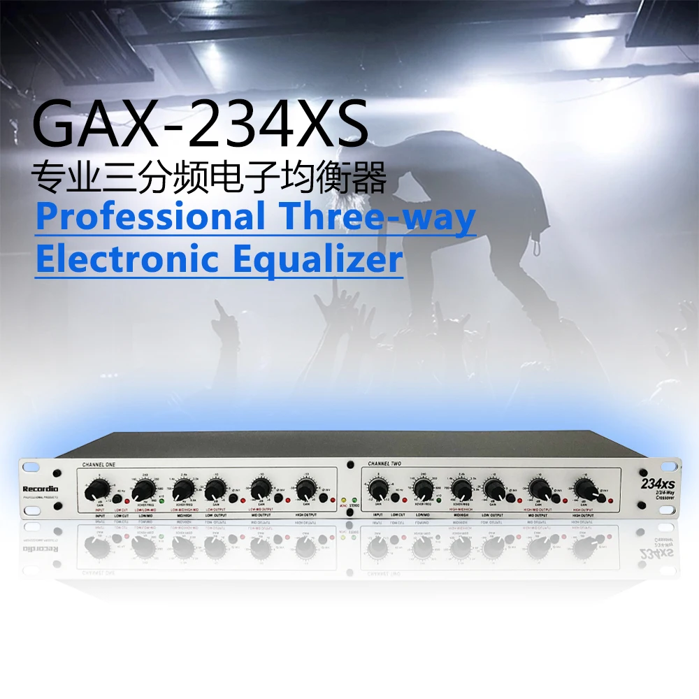 234xs Subwoofer Crossover Stereo 2/3 Way, Mono 4-Way Professional Sound Equipments Crossover Audio