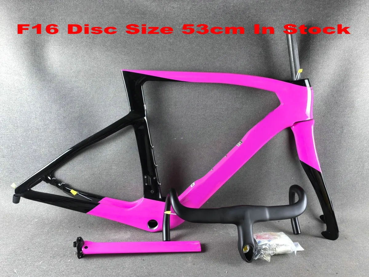 

Pink F16 Carbon Bike Frames Disc SIZE 53cm in stock BSA XDB DPD Taiwan Just DI2