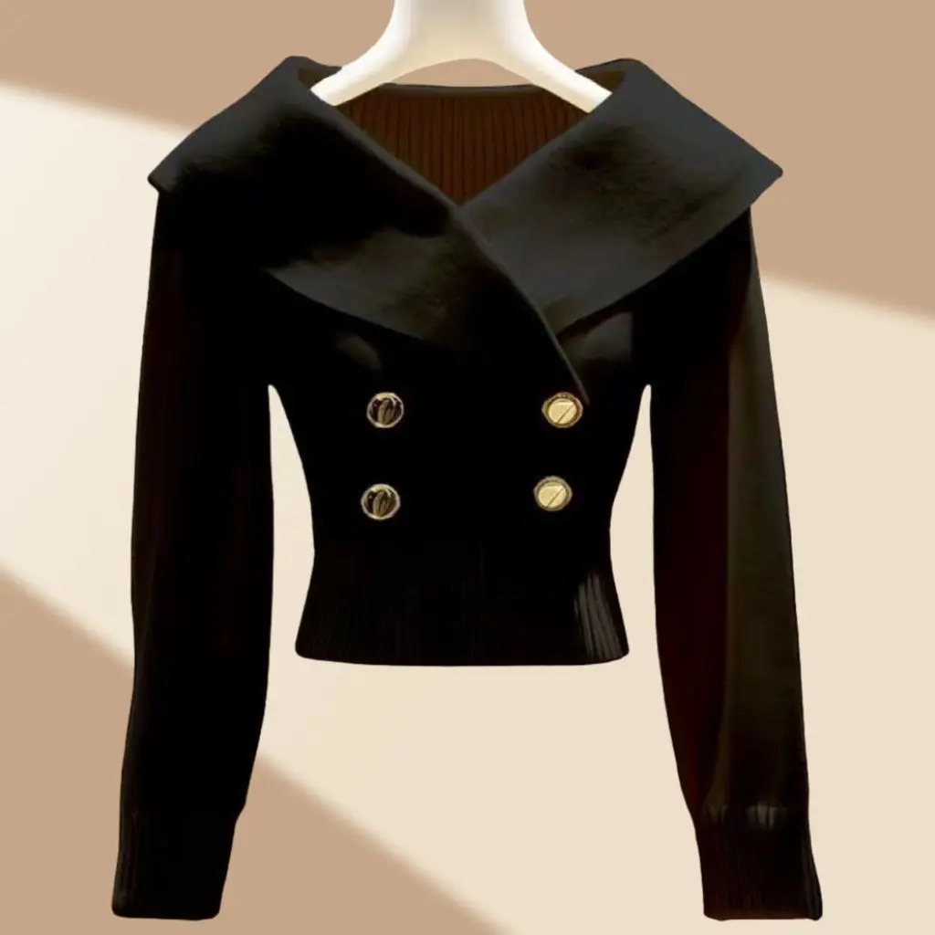 

Women's Sweater Autumn Winter 2026 New Korean Chic Small Fragrance Coat Advanced Jacket Sense Super Nice Pullover Knitwear Top