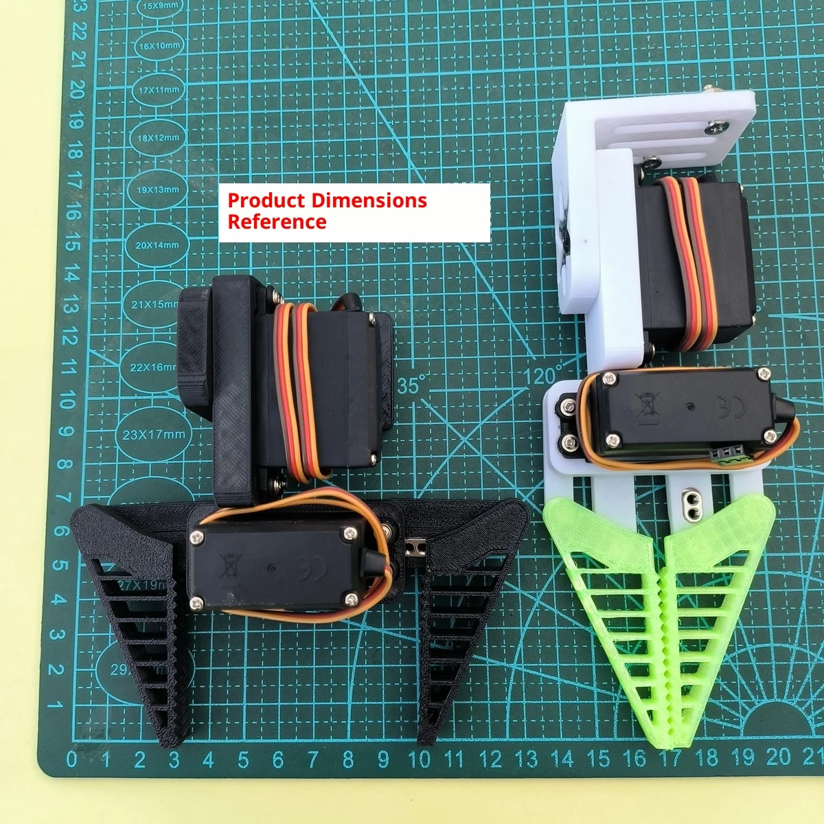 แขนหุ่นยนต์ MG996R แบบสองแกน 1DOF พร้อมกริปเปอร์ยืดหยุ่น TPU ที่จับแขนหุ่นยนต์  ขากรรไกรหุ่นยนต์ สำหรับงาน DIY นวัตกรรมวิทยาศาสตร์และเทคโนโลยี