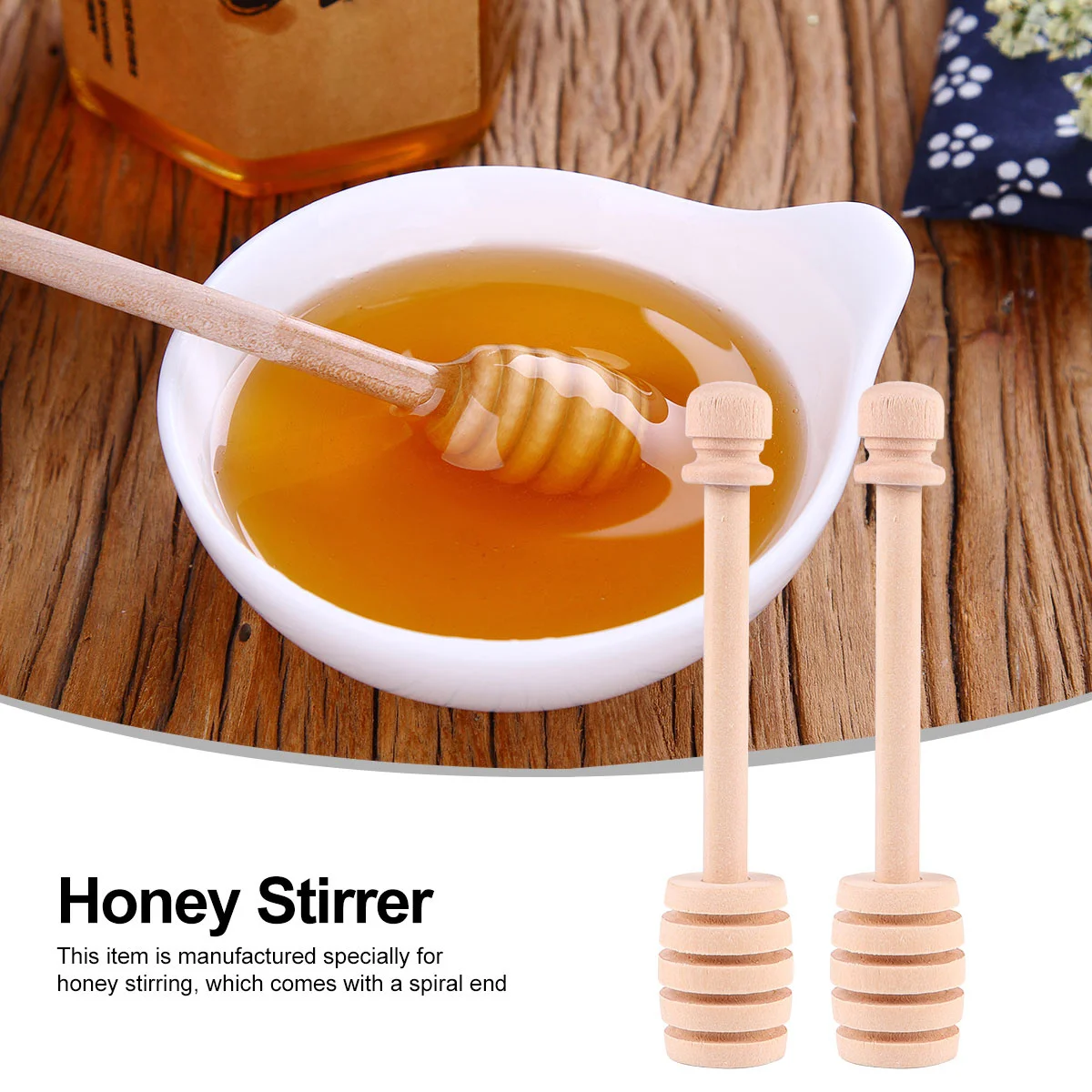 

8Pcs Wooden Honey Dippers Stirring Rods Great for Viscous Substances Easy to Use and Clean Perfect for Homemade Honey Favors