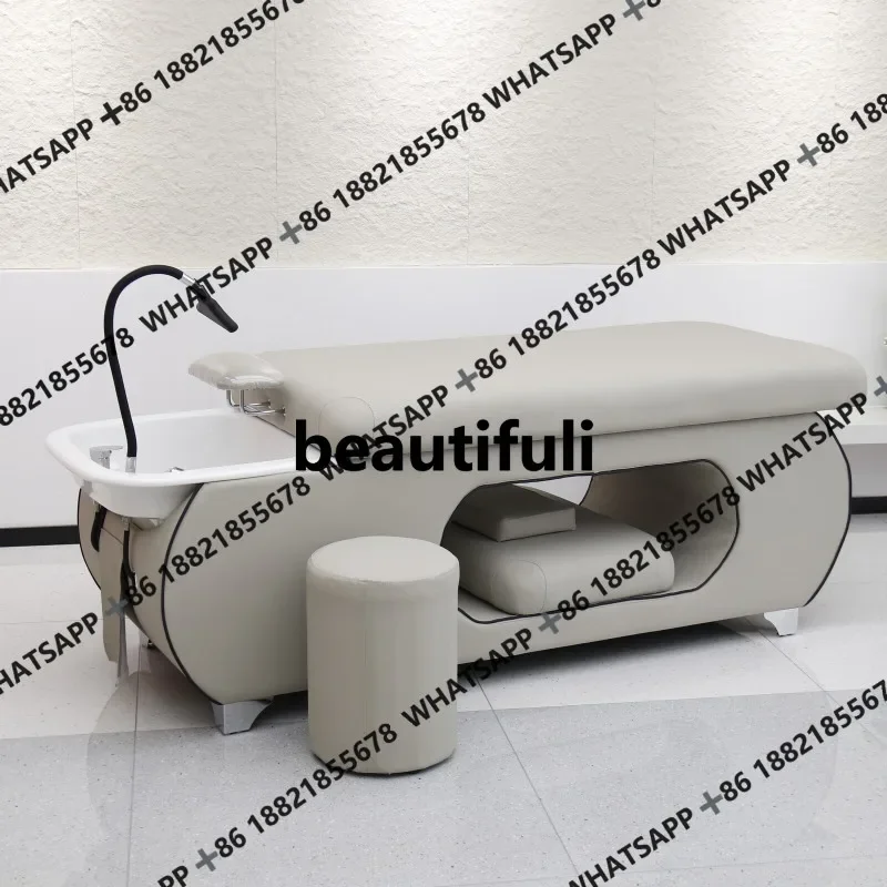 X Neues Modell, Shampoo-Bett für den Friseursalon, Kopfbehandlungsbett mit Begasungswasserzirkulation