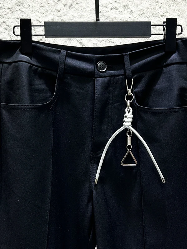 Men's 2025 Autumn New Fashion Trendy Versatile Loose Wide-leg Long Pants Niche Design Micro-flared Trousers Male Handsome Pants