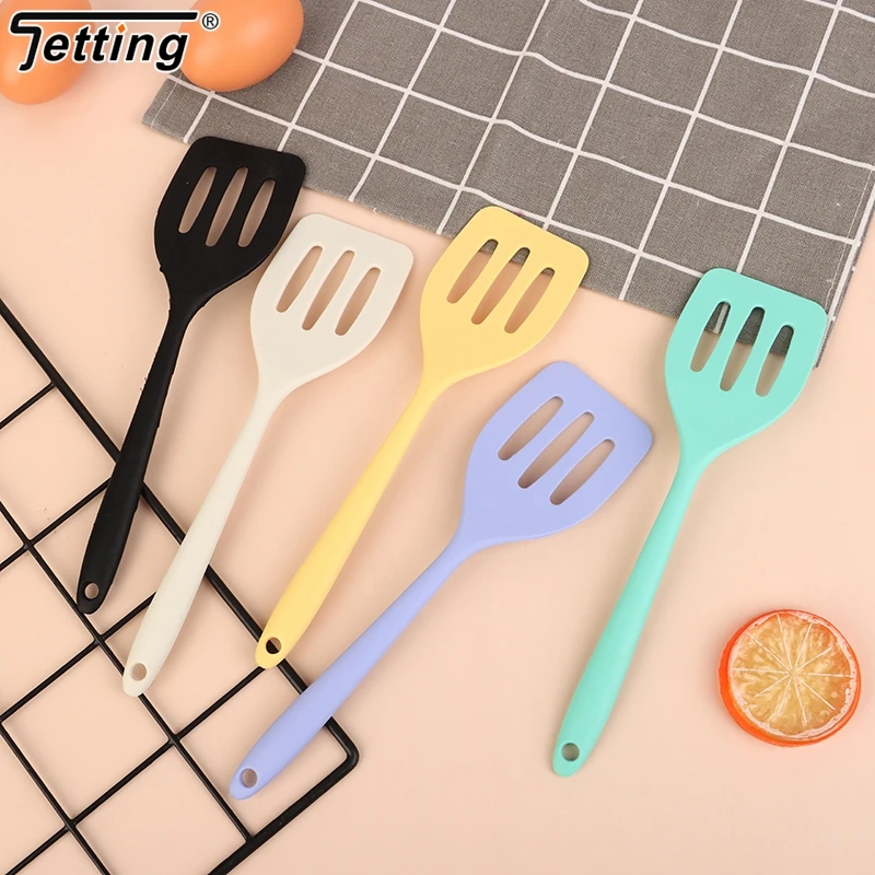 Pá de fritar silicone integrada para cozinha, pequena ferramenta de cozinha, bife e ovo, frito e peixe, 1PC