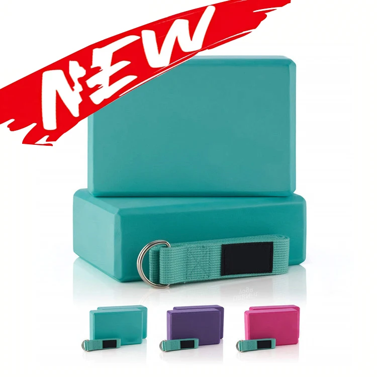 

High Density 9x6x4 Black EVA Foam Yoga Blocks and Bricks Set Block Colour Mint Green with Logo for Pilates and Yoga Exerc