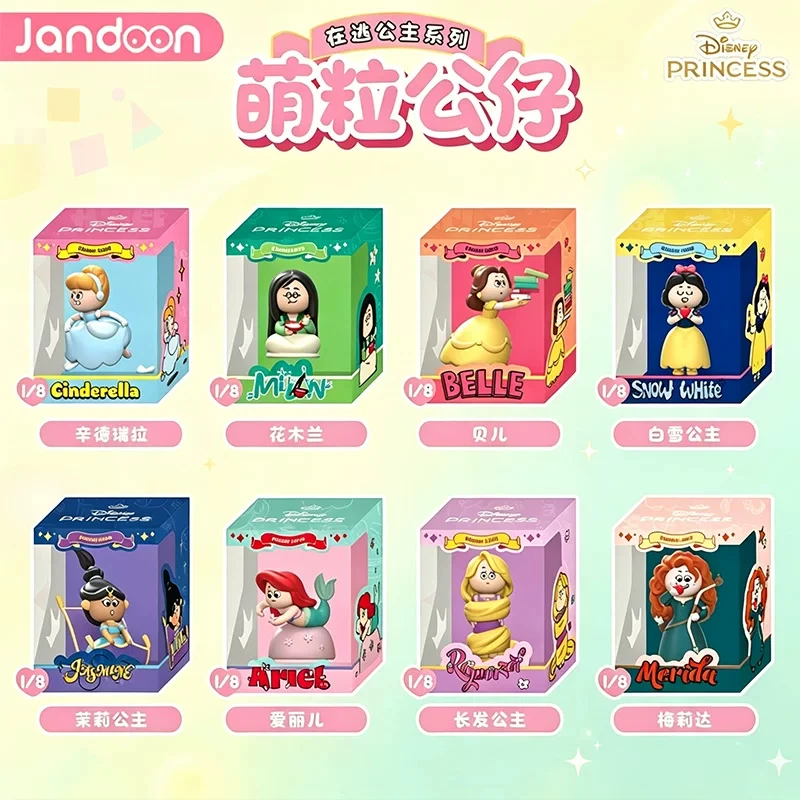 Genuine Jandoon Disney Princess Mini Figurine Blind Box Snow White Belle Cake Decor Merch Collectible Desktop Ornament Gift