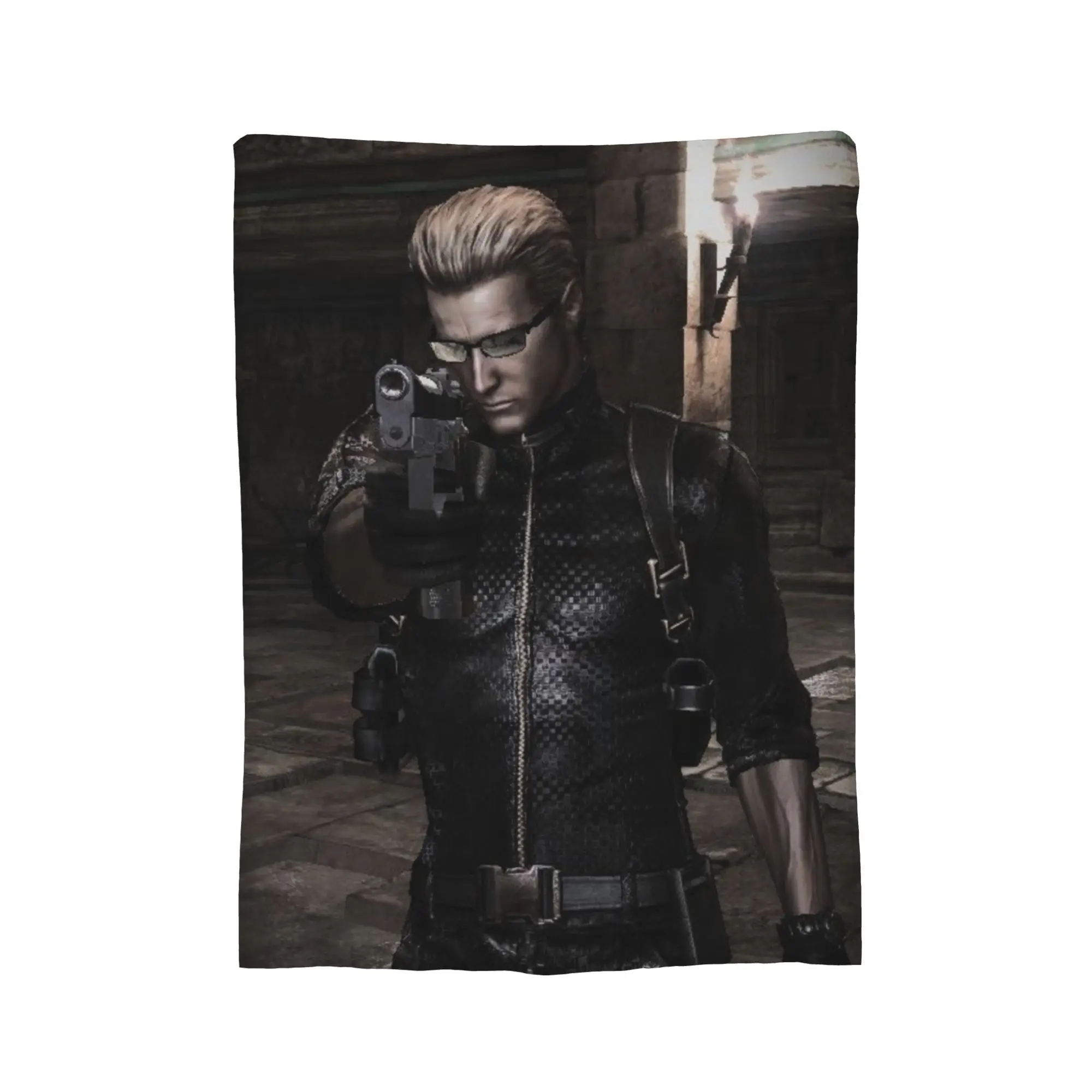 Super Soft Albert Wesker  Throw Blanket Premium Fleece Flannel Lightweight  Bed Blanket Cozy Warm Blankets All Season Use