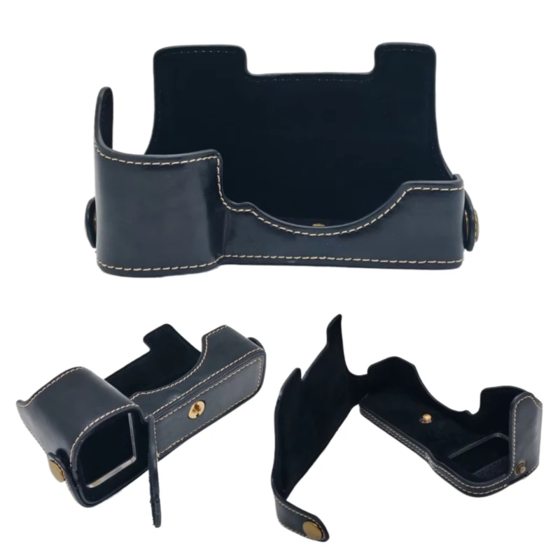 PU Leather Half Bag Case For Sony A7III A7R3 ILCE-A7RIII A7R Mark III A9 Camera Bottom Cover Protector