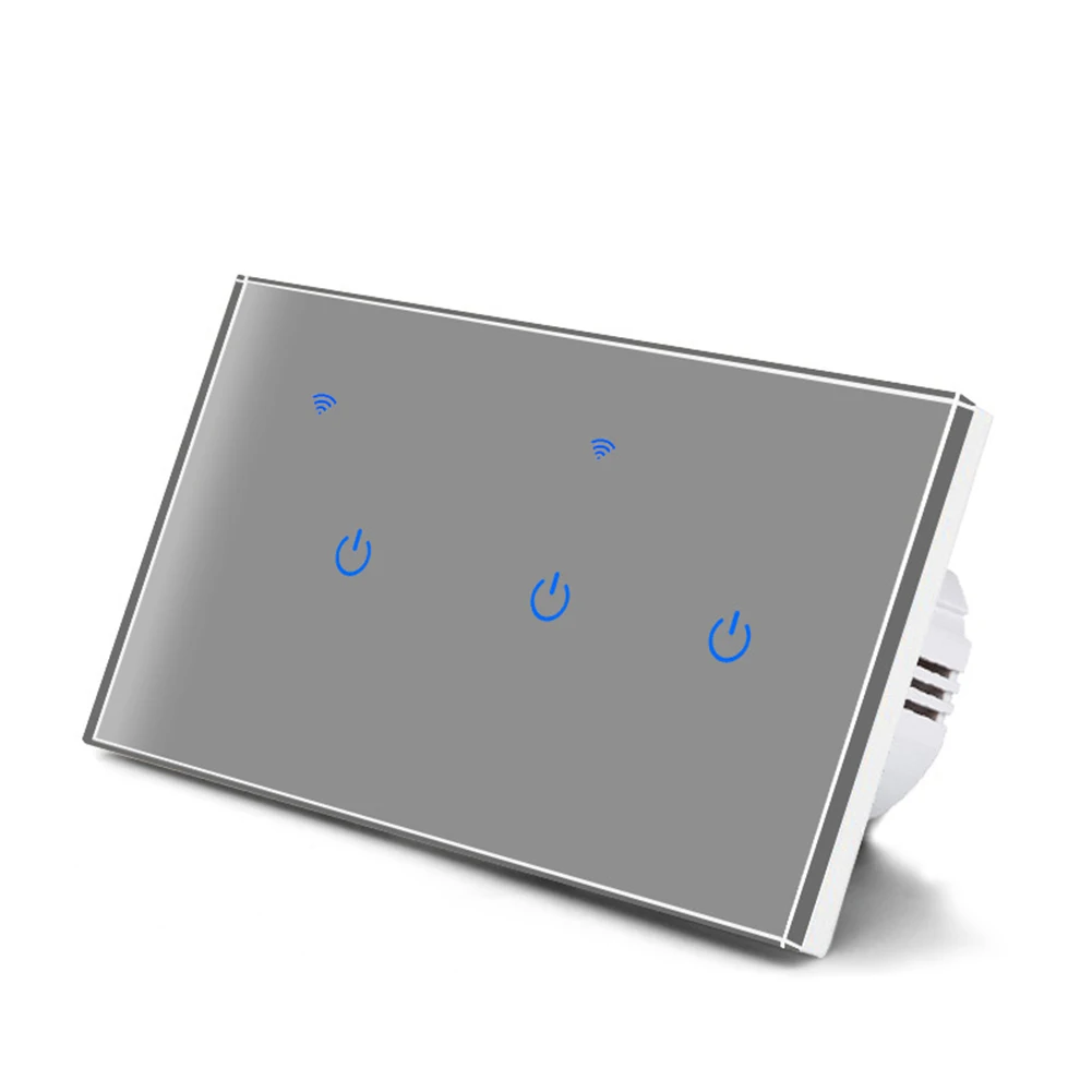

Smart Switch Panel WiFi Touch Switch For Tuya App Remote Control Glass Panel LED Lights Energy-saving Lamps Incandescent Lamp