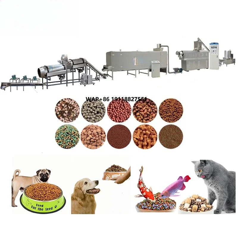

Full-Automatic Wet Method Pet Food Production Line Includes Pellet Making Extruder Mixer for Cat Dog Fish Feed Processing
