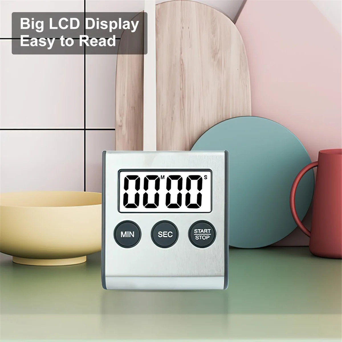 ONCE 2pcs Kitchen Timer Digital Timer Kitchen Timer Stopwatch Digital Timer with Magnet Egg Timer Digital Kitchen Clock