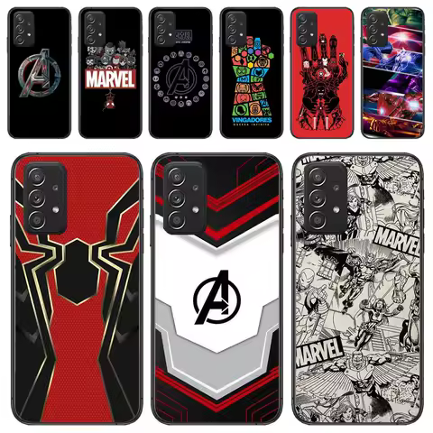 Marvel The Avengers Phone Case For Samsung Galaxy A13 A52 A53 A73 A32 A51 A22 A12 A20e A50 A21 A72 A70 S 4G 5G Fashion TPU Cover