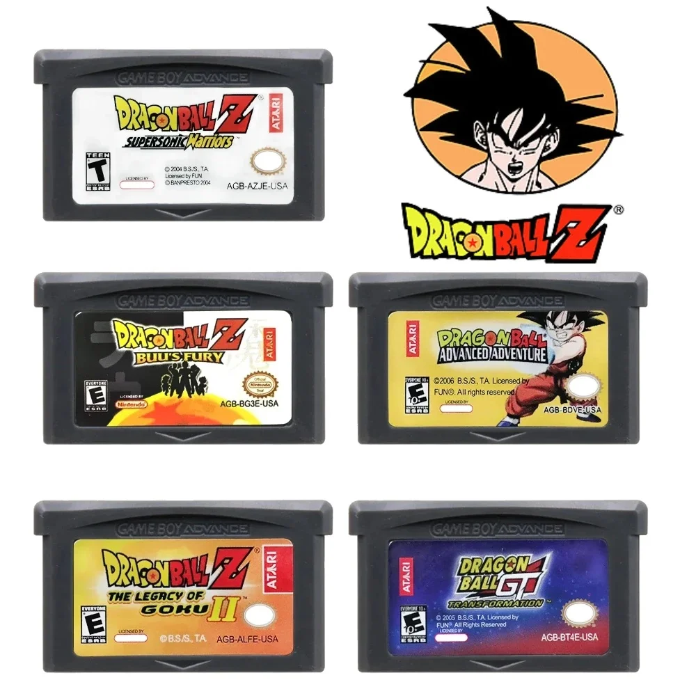 GBA-Spiel Dragon Ball Card 32-Bit-Videospielkonsolen-Cartridge-Serie Advanced Adventure Supersonic Warriors Buus Fury