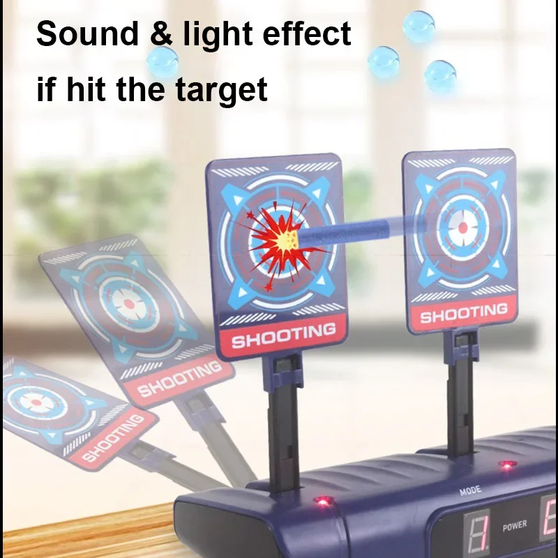 Auto Reset Electric Scoring Shooting Target For Nerf Guns Soft Bullets Kids Sound Light Shooting Game Toys Gun Accessories