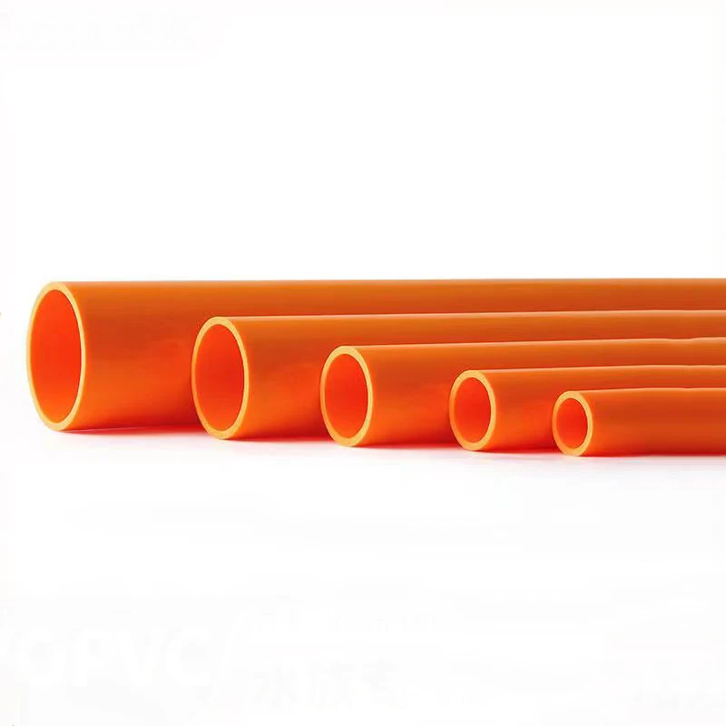 1Pcs Length 200mm 500mm Pvc Orange Water Pipe Outer Diameter 20mm~50mm UPVC Plastic Hollow Water Pipe Aquarium Water Accessories