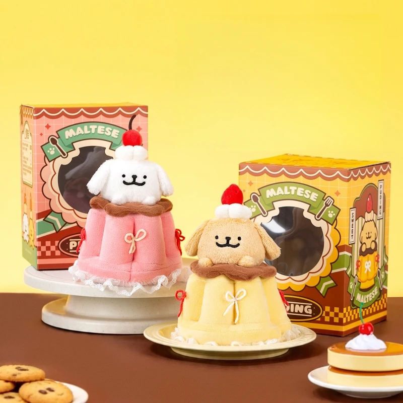 マルタの子犬のプリン型ぬいぐるみかわいい柔らかいぬいぐるみガールフレンドの親友への誕生日プレゼント家の寝室の装飾
