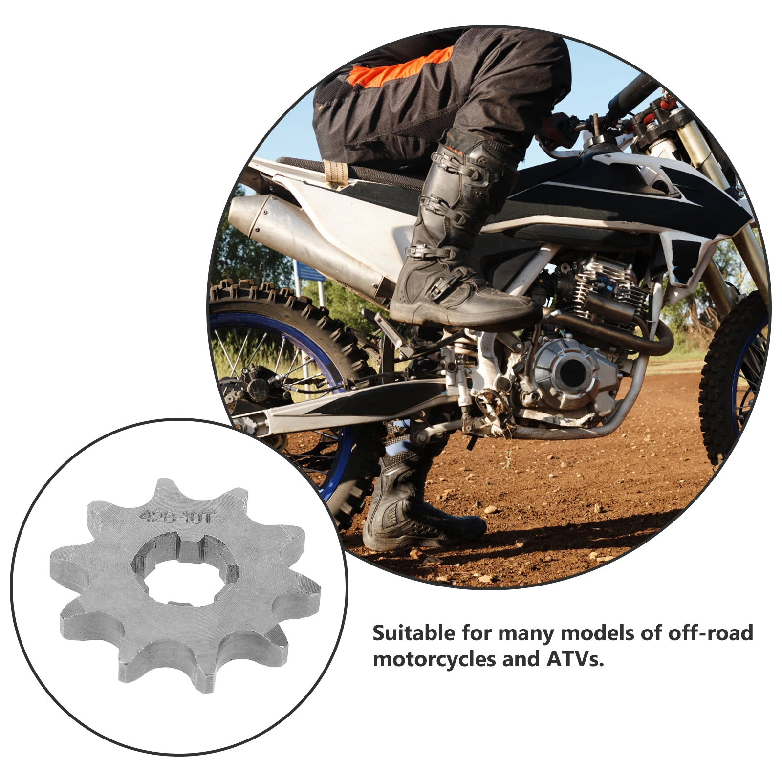 

Motorcycle Engine Sprocket 10T 428-17Mm Off-Road Atv Front Sprockets Durable Chain Gear For Motorcycle Accessories High