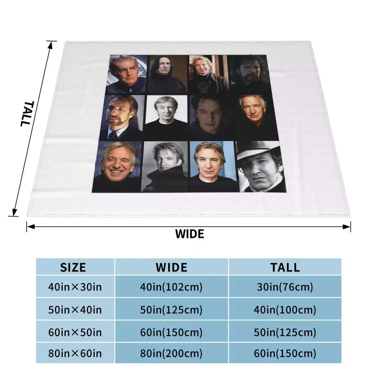 Alan Rickman An Ultra-Soft Micro Fleece Blanket