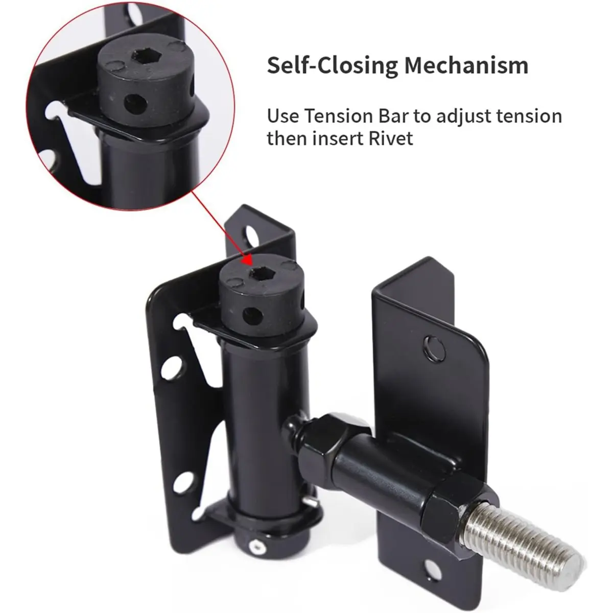 

【AT48】 НОВЫЙ комплект из 2 самозакрывающихся петель для виниловых/деревянных дверей, плавное действие, простая установка, черный цвет