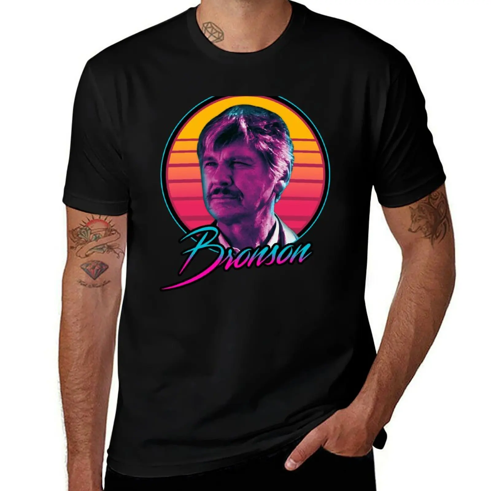 Charles Bronson - Retro T-Shirt Work Wear Simple Tee Shirt T-Shirt