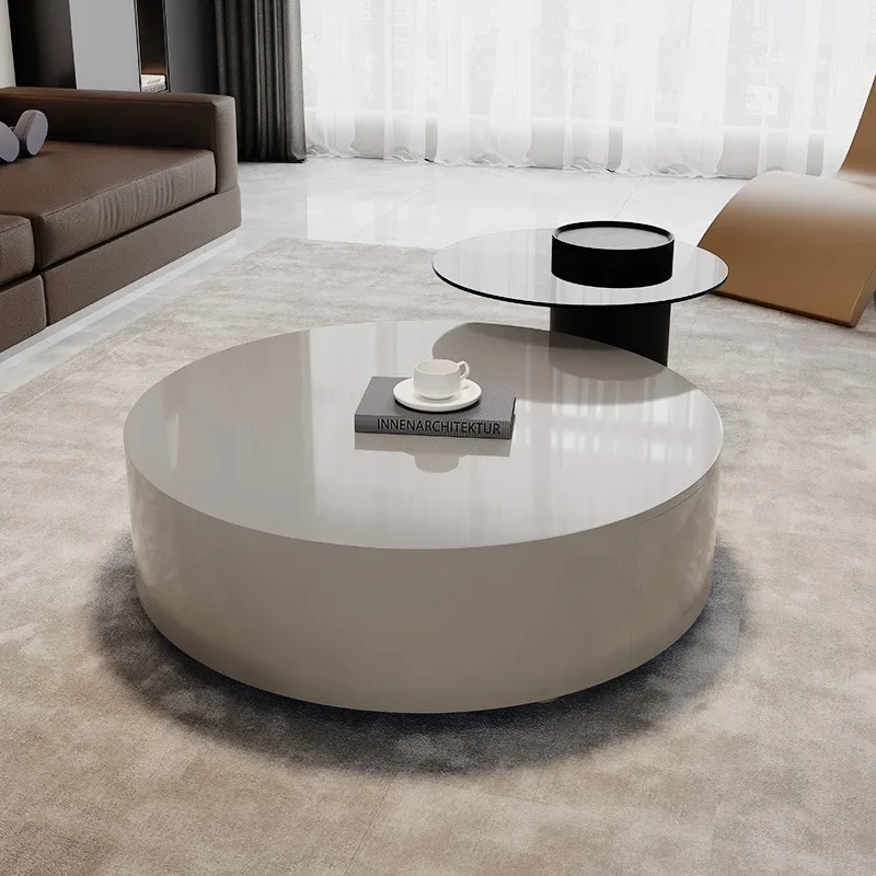 

Modern luxury small-sized round coffee table simple Nordic style living room