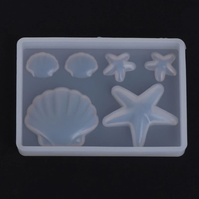 Cetakan Silikon Cangkang Berlian Epoksi Resin DIY Perhiasan Membuat Kerajinan Liontin Kue