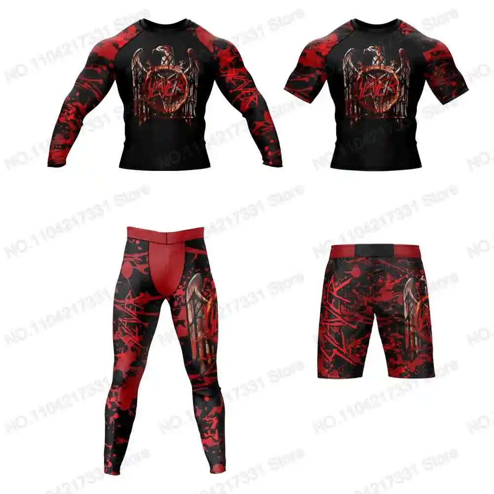 T-Shirt Shirt Jesus Surfing Jersey Beach Swimwear Diving Gym Long Sleeves Trousers MMA BJJ Men Jiu Jitsu Fitness Sets