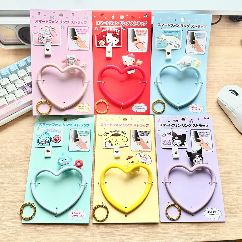 Sanrios Kuromi Hellokittys-cordón para teléfono, correa para muñeca, llavero antipérdida con melodía para fanáticos de los Anime, accesorio de diseño de dibujos animados, regalo