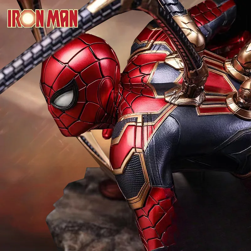 

Marvel Avengers 30CM Iron Spider-Man Action Figure High Simulation Anime Model Large Collectible Statue For Home Decor Fans