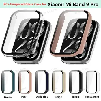 PC + étui en verre trempé pour Xiaomi Mi band 9 Pro bracelet de montre intelligente housse pare-chocs protecteur d'écran pour Xiaomi Mi band9 Pro