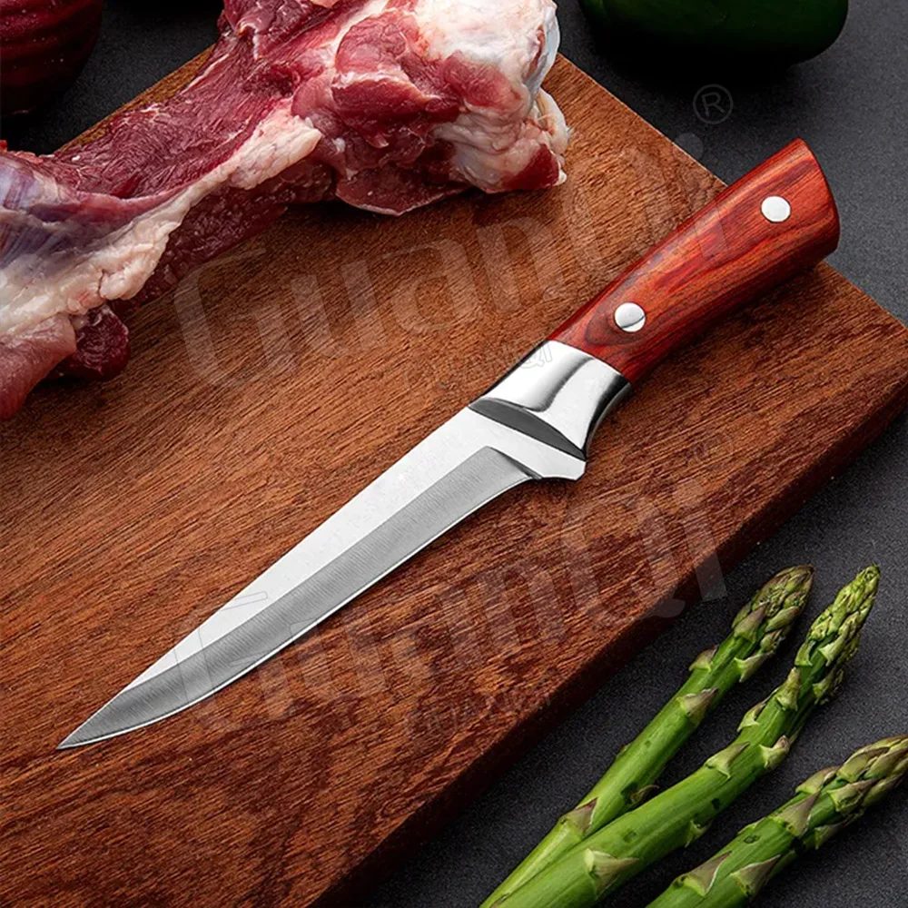 Forged Boning Knife Fishing Meat Knife Stainless Steel Butcher Knife Handmade Slicing Kitchen Knives BBQ Cooking Tools