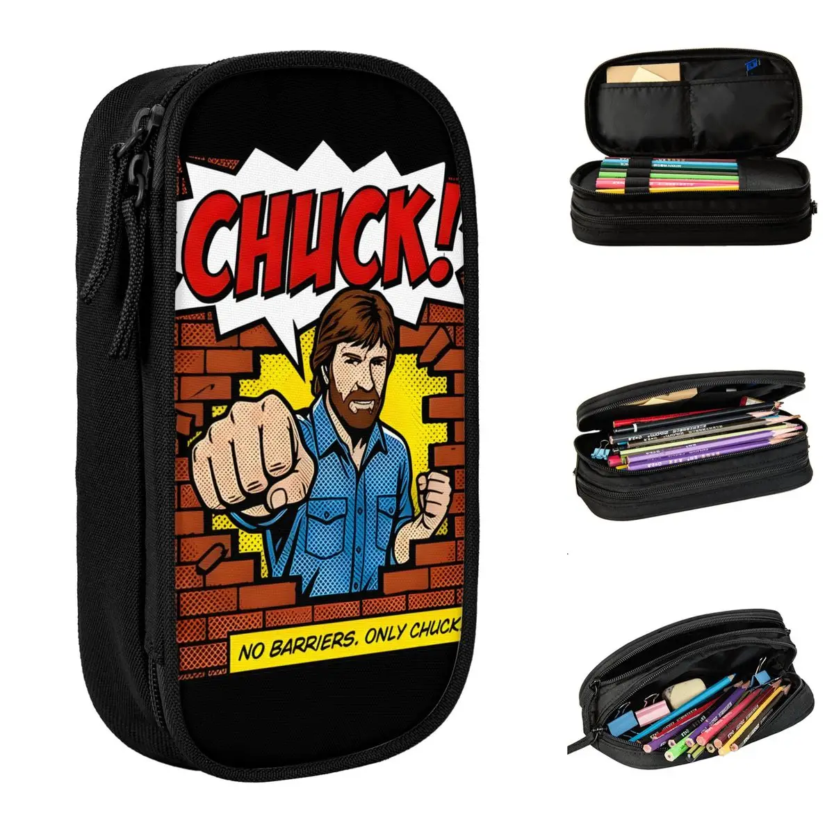 

Lovely Chuck Norris RIP Pencil Cases Pencil Pouch Pen Kids Big Capacity Bag Students School Cosmetic Stationery