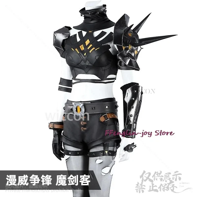 

ADFF15DY20Magik Cosplay Game Rivals Sexy Anime Costume Crop Top Shorts Wigs Shoes Set For Jirai Kei Girls Battle Uniform Cos Cus