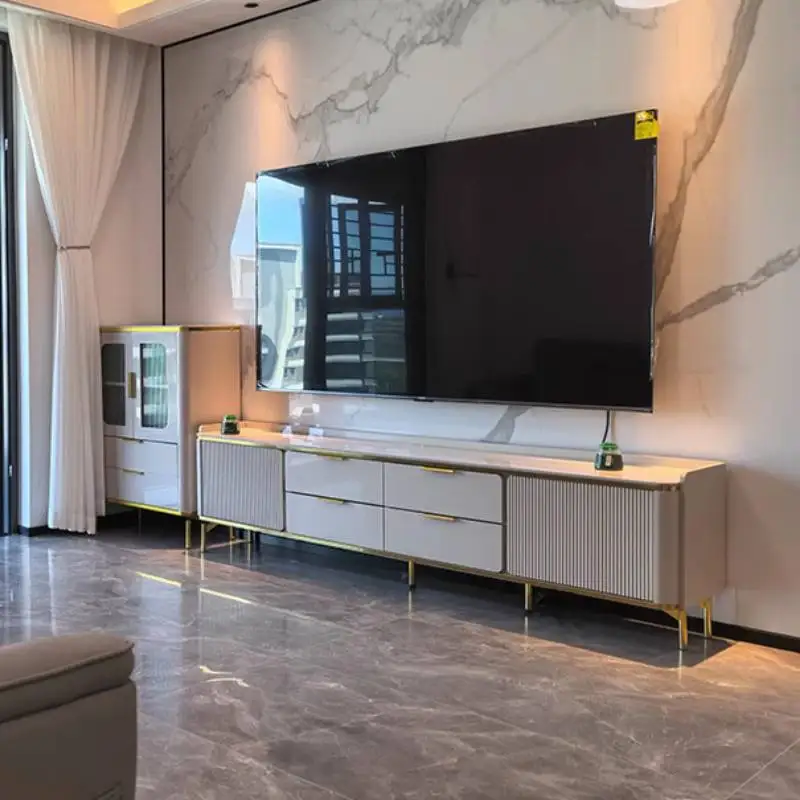 

Minimalist European Tv Cabinet White Item Cute Storage Modern Tv Stands Luxury Indoor Unique Mueble Televisor Furniture For Home