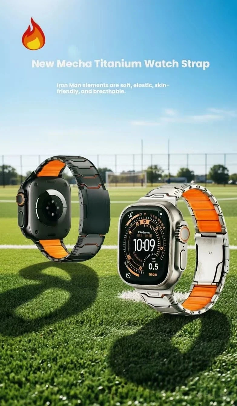 

Luxury Titanium Metal Strap For Apple Watch Ultra 3 2 49mm Knight Turtle Buckle Band For iWatch Series 42mm 45mm 44mm Watchband