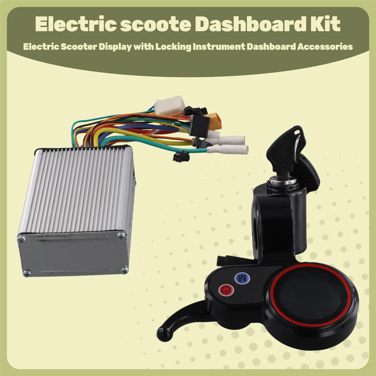 

Electric Scooter Parts LCD Display for Hitway H5 Electric Scooter Display with Locking Instrument Dashboard Accessories