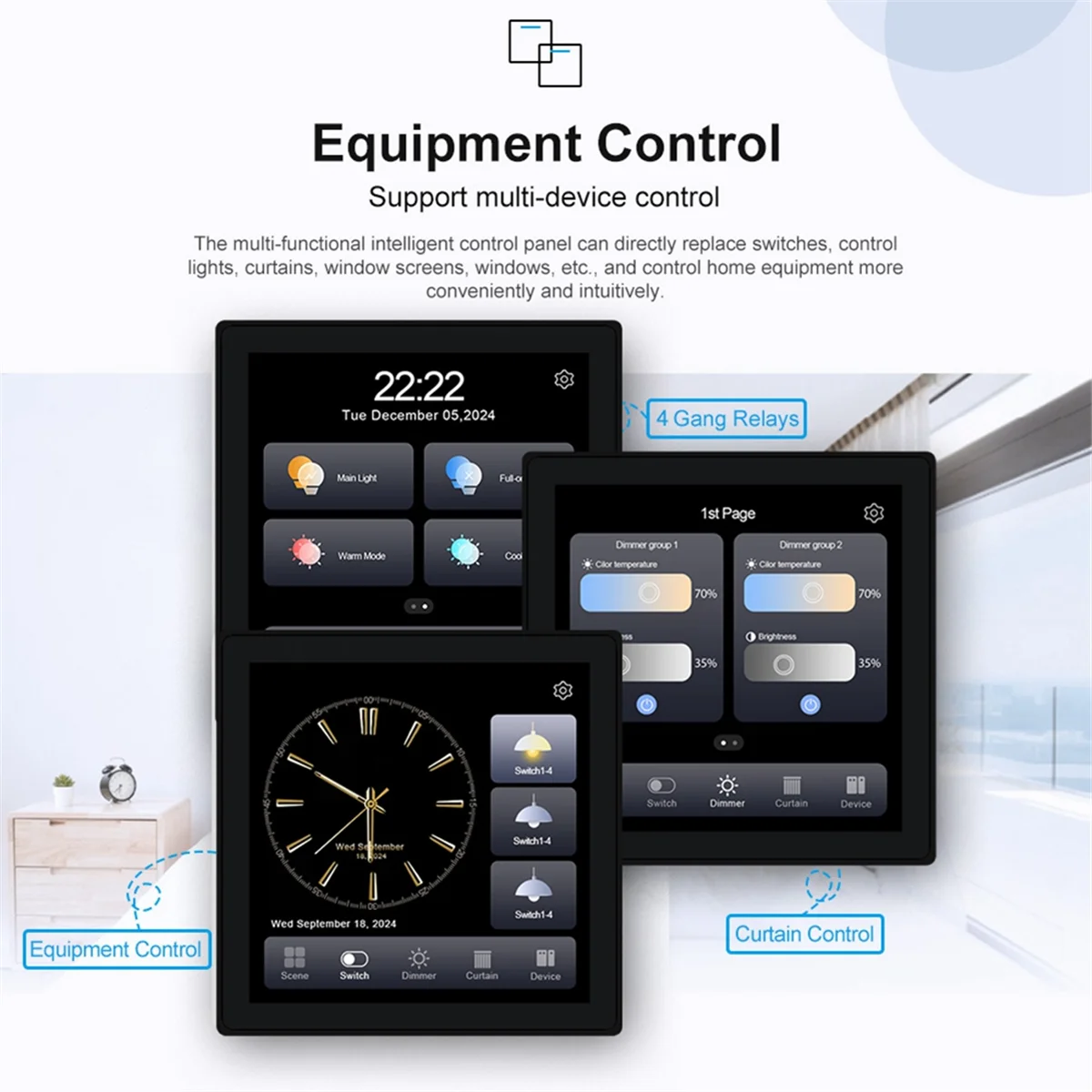 Nuevo interruptor de Panel de Control inteligente Tuya T3E Pro, interruptor de Panel de pantalla táctil Zigbee, interruptor de luz inteligente de pared para el hogar, negro